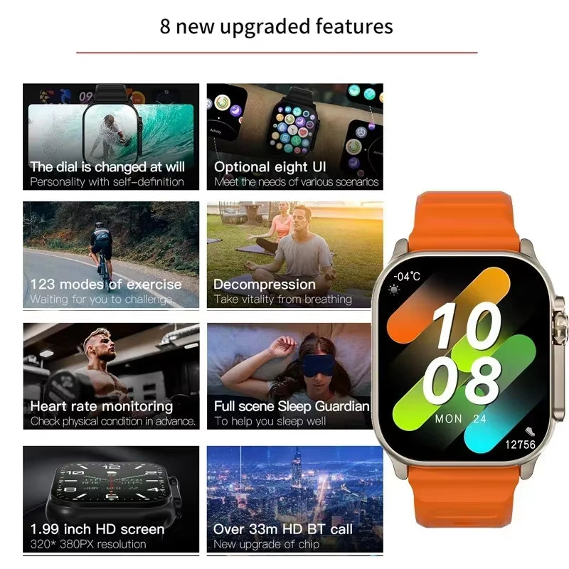 Reloj inteligente T900Ultra con Bluetooth
