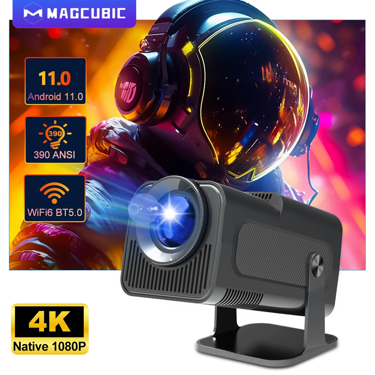 Proyector Android 11 4K nativo 1080P
