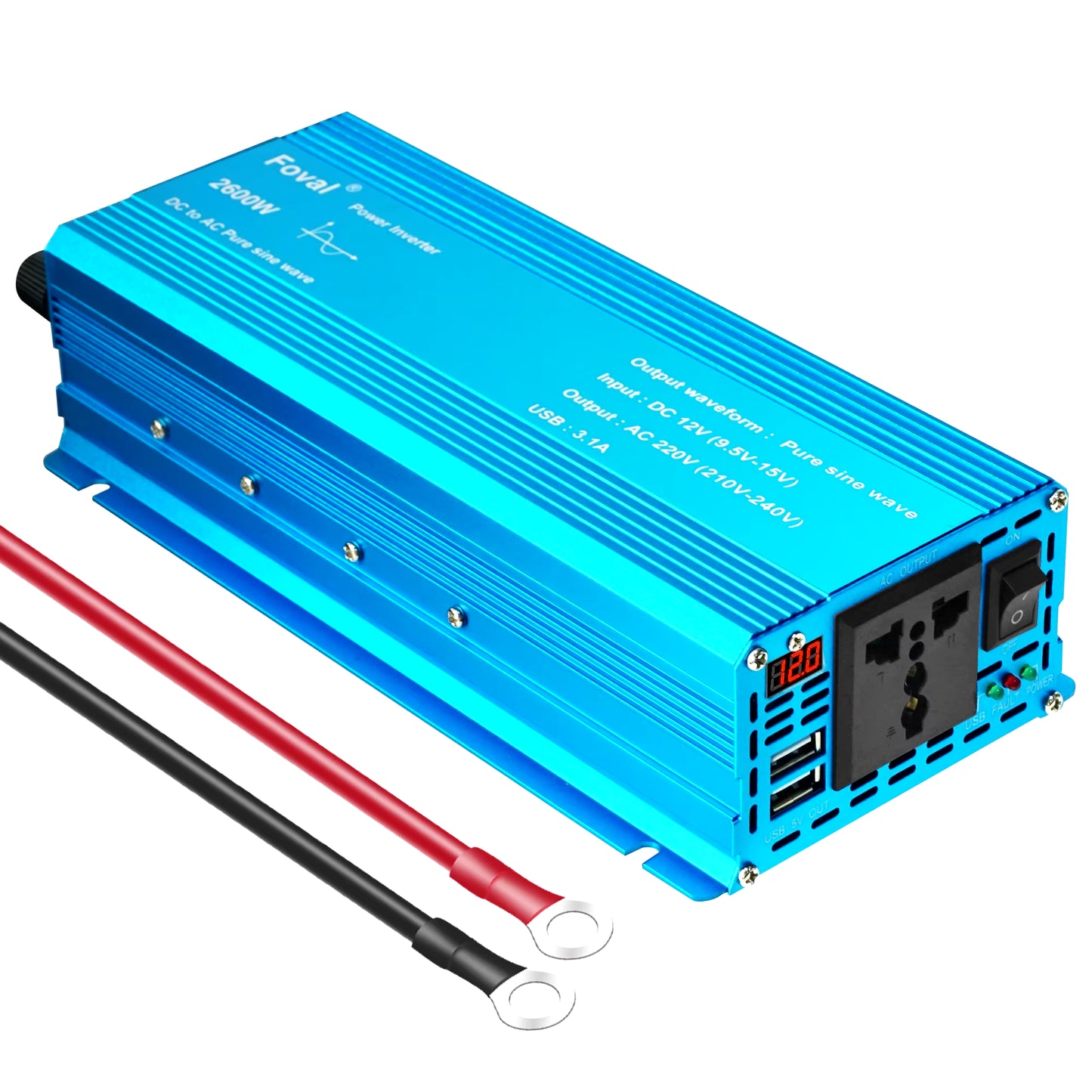 Inversor de onda sinusoidal pura de 12 V CC a 220 V CA, 230 V