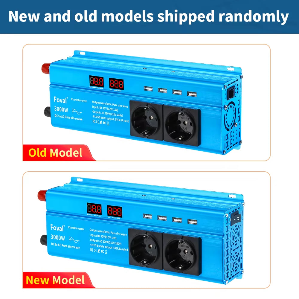Inversor de onda sinusoidal pura de 12 V CC a 220 V CA, 230 V