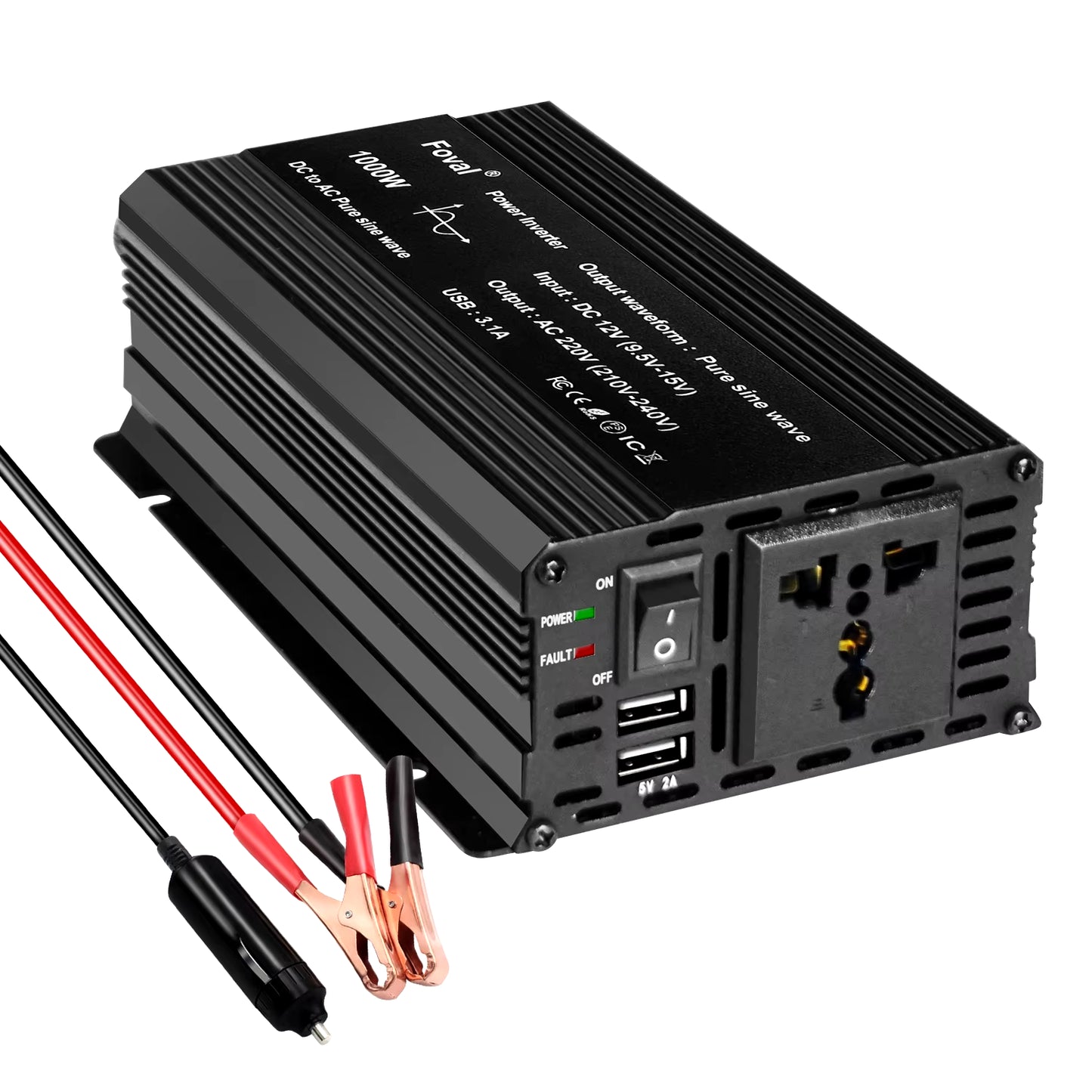 Inversor de onda sinusoidal pura de 12 V CC a 220 V CA, 230 V