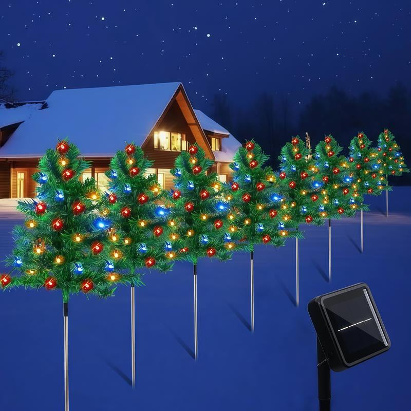 1 remolque de 4 luces solares para árbol