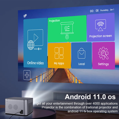 Proyector inteligente Android 11 4K