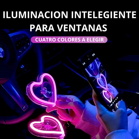 Enciende el corazón de tu coche; Luces de neón en forma de corazón, multicolor, perfectas para ventanillas o lunas de coche. Fáciles de instalar, con efecto brillante y gran visibilidad tanto de día como de noche.