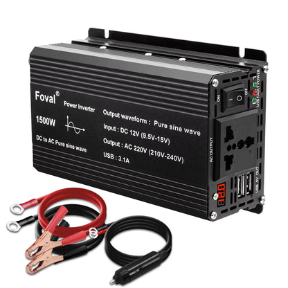 Inversor de onda sinusoidal pura de 12 V CC a 220 V CA, 230 V